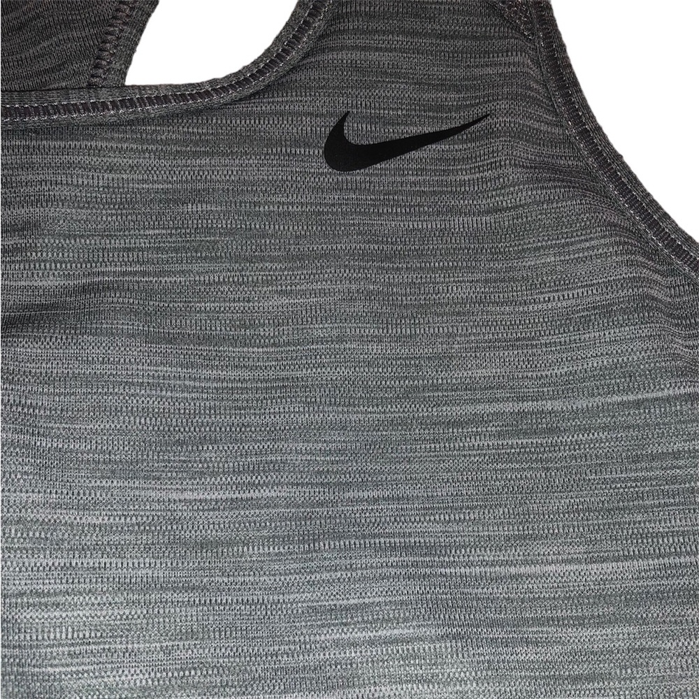 Nike Swoosh Dri-Fit Medium Sports Bra Gray - Picture 3 of 4